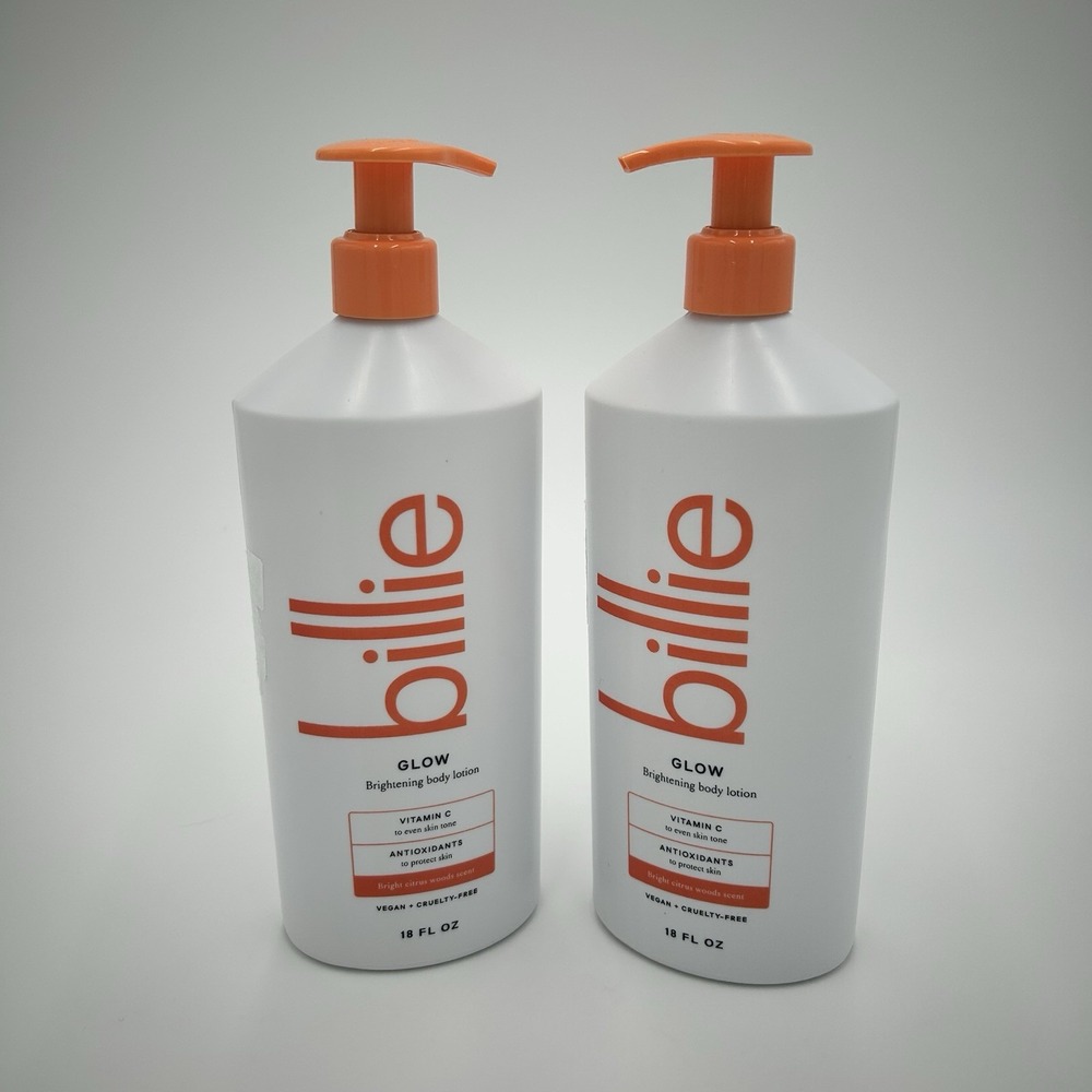 2‎ Billie Glow Brightening Women's Body Lotion, Citrus Woods Scent W/ Vitamin C